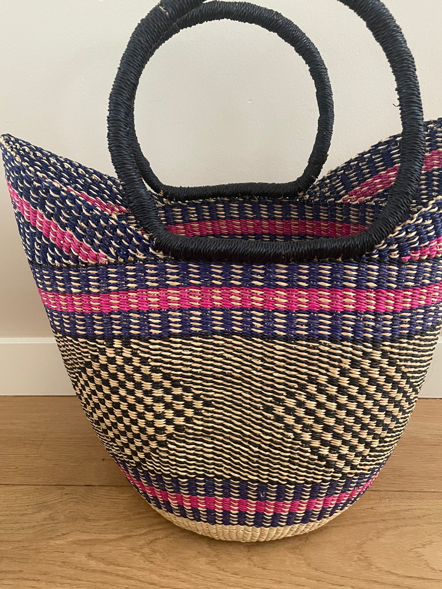 Bolga rieten mand multicolor
