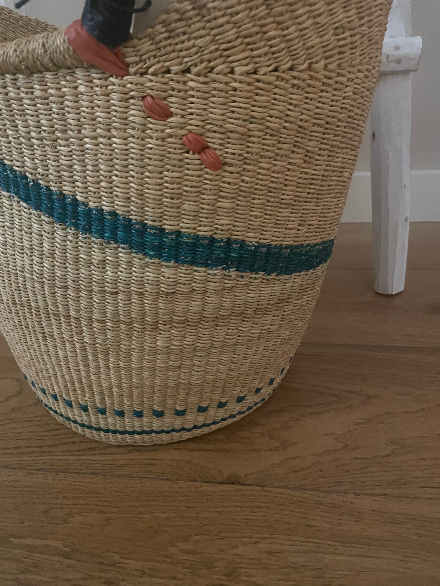 Bolga rieten mand naturel/groen