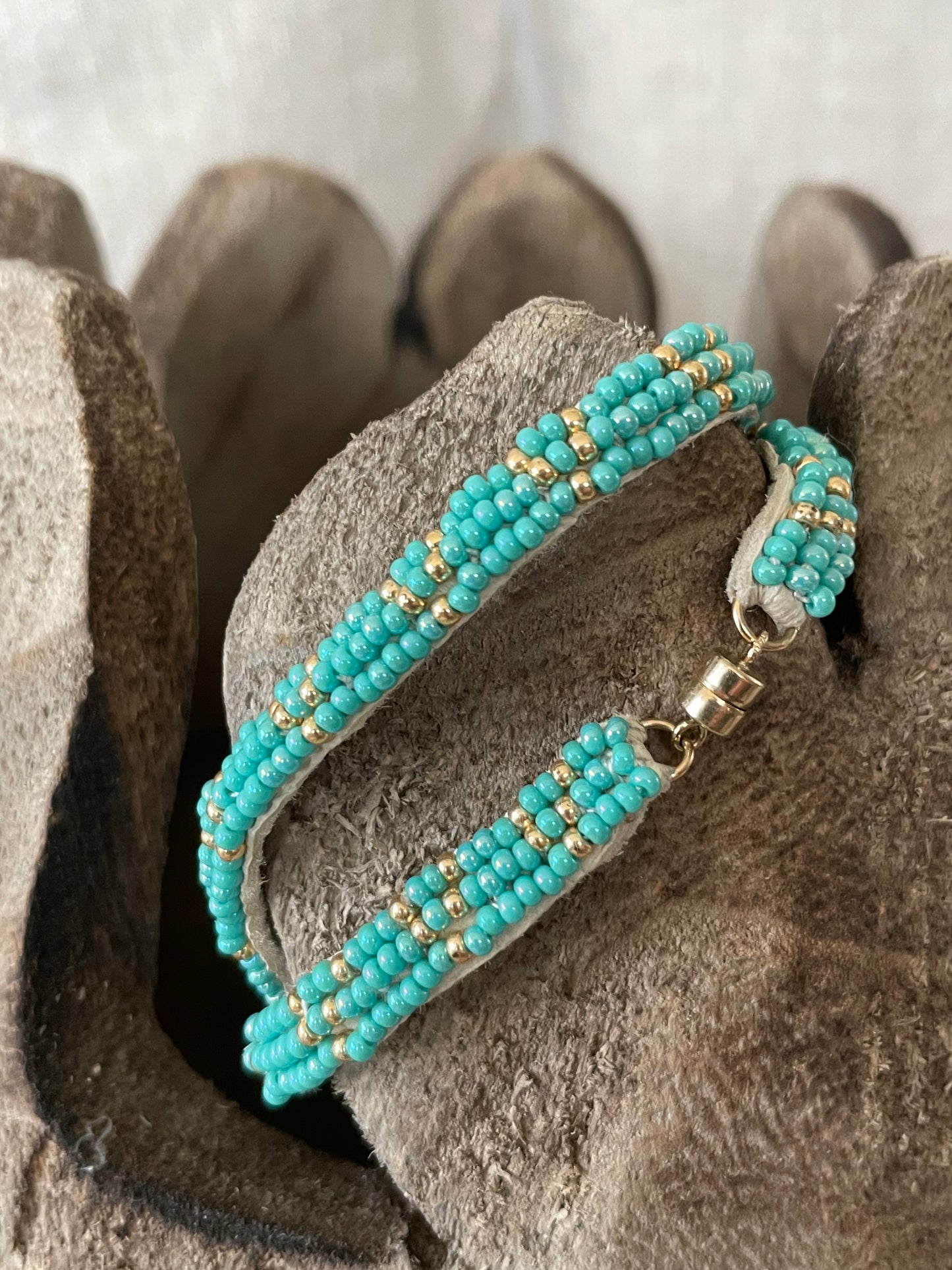 Dubbele armband turquoise